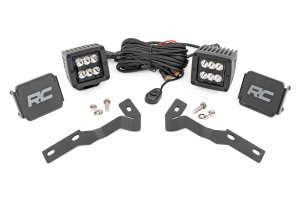 Toyota Tacoma LED Light Kit - Ditch Mount - Rough Country - Spot - Black - '16-'23